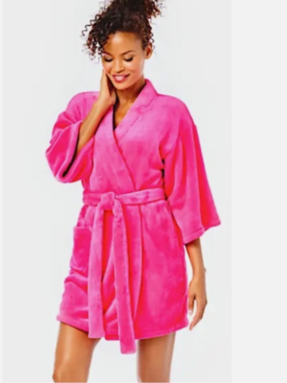 Lilly Pulitzer Elaine Knit Robe in Pink Grenadine Sz L/XL
